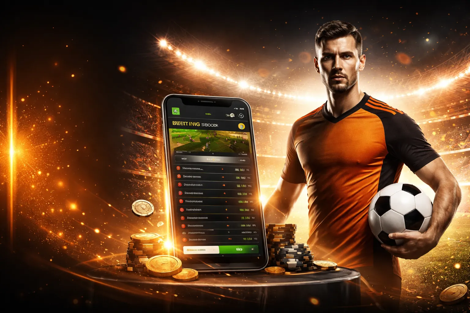 Sân vận động bóng đá với các kèo cược thể thao tại i9bet141